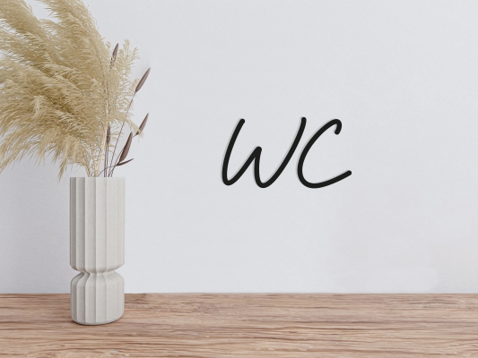 Schriftzug "WC"